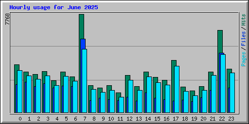 Hourly usage for June 2025